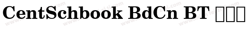 CentSchbook BdCn BT 普通西方字体转换